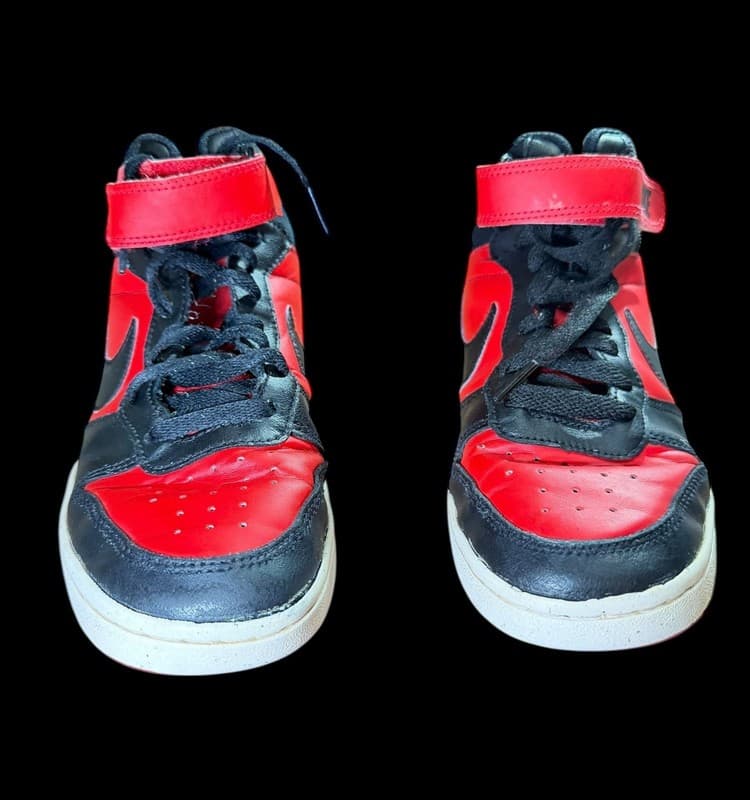 Nike Court Borough Mid 2 GS CD7782-602 Red Black US 6Y Youth - Image 1