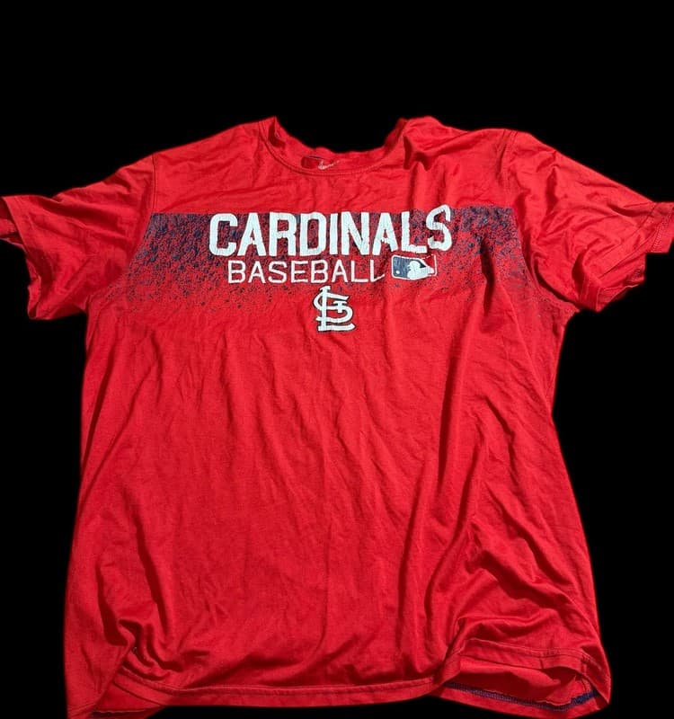 St. Louis Cardinals MLB Baseball Red Graphic T Shirt Men M/L - Image 1