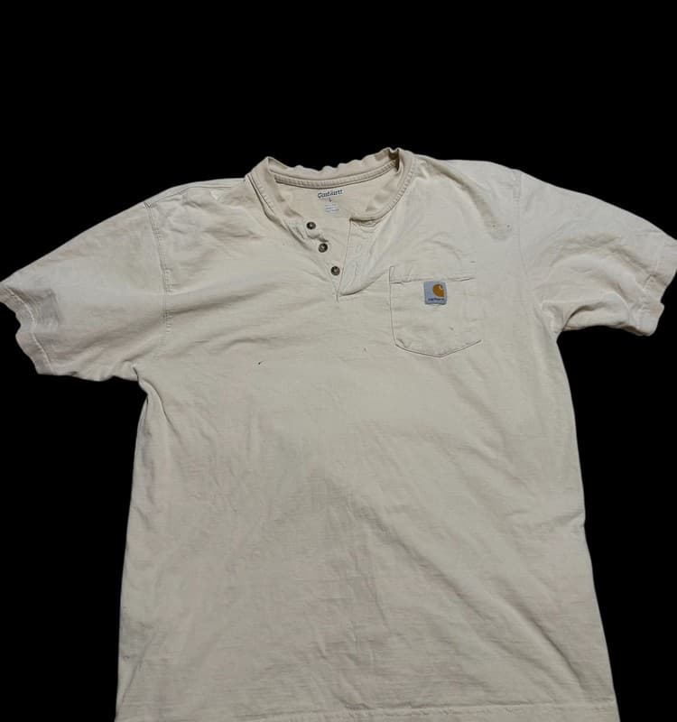 Carhartt Men's K-84 Short Sleeve Henley T-Shirt - Grey (XL) - Image 1