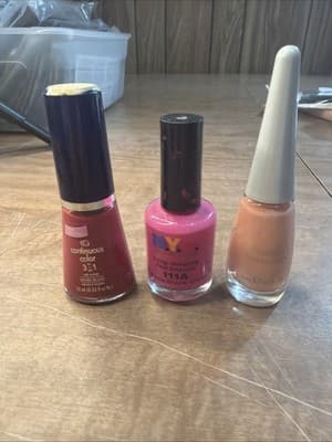 Lot of 3 Assorted Color Nail Polish; MK Signature, NY Color, Continues Color - Image 1