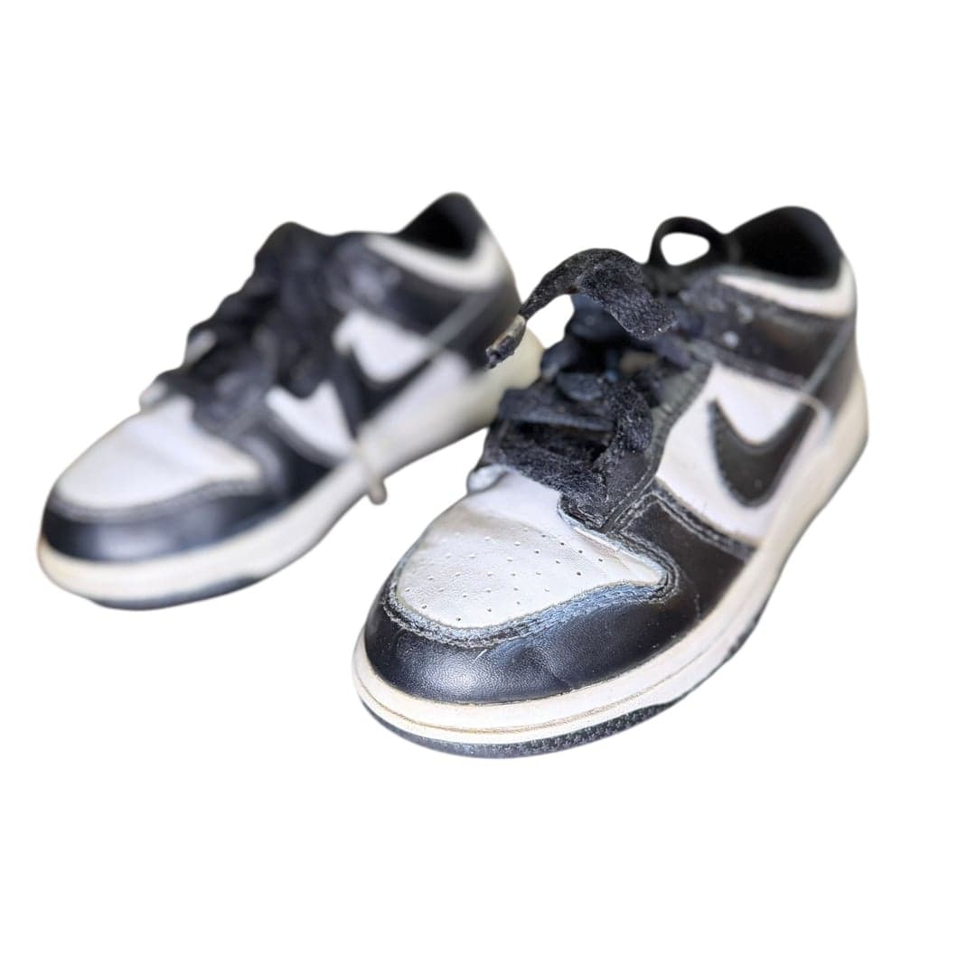 Nike Air Force 1 Low Black/White Youth Sneakers - Size 12C - Image 1