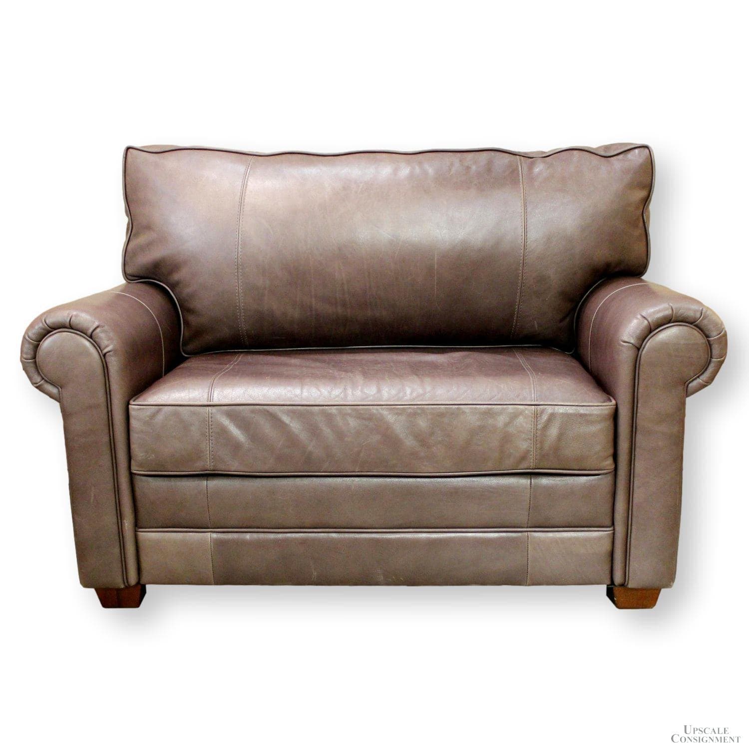 Sable Brown Leather Oversize Chair - Dark Brown - Image 1