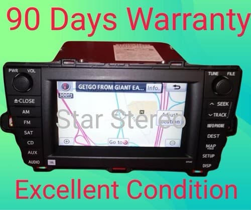 TOYOTA Prius Navigation GPS Radio 4 Disc MP3 CD Player E7022 LCD Display TO129R - Image 1