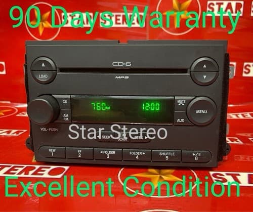 06 Ford Fusion Mercury Milan AM FM 6 CD Radio w Bluetooth 6E5T-18C815-AH FO119U - Image 1