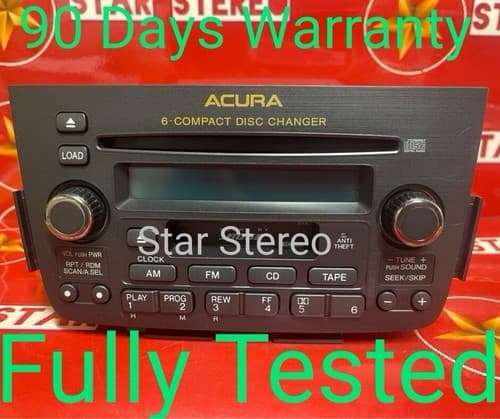 2003-2004 Acura MDX 6 Disc CD FM AM Cassette Receiver 39100-S3V-A340 OEM AC118U - Image 1