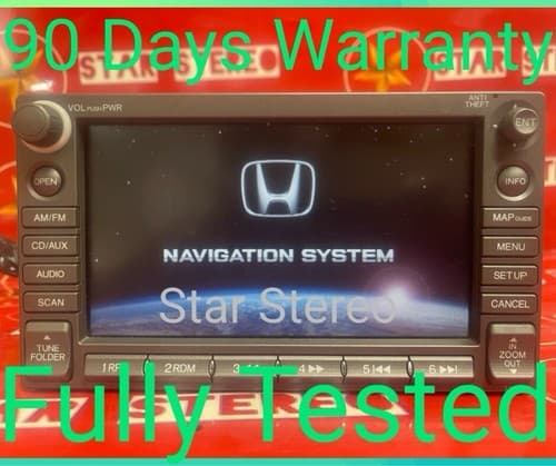 HONDA FIT Navigation Navi GPS CD Radio Head Unit w/ Code OEM 2009 - 2011 HO106U - Image 1