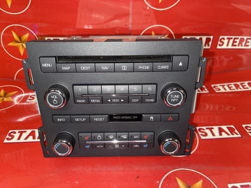 2008 - 2009 Lincoln MKS OEM Navigation Radio CD Climate Control Panel FO171BU - Image 1