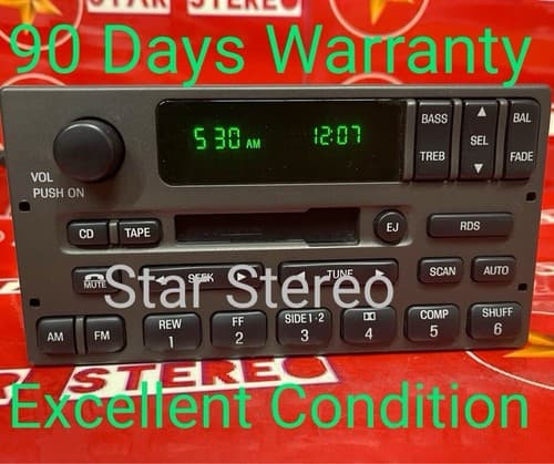 Ford Car Stereo AM FM Cassette Deck 2001-02 Lincoln Town Car 1W1F-18C870-DB OEM - Image 1