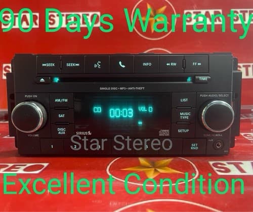 07 - 2011 Jeep Dodge Chrysler RAM RES Radio CD Player AUX OEM P05091115AC CH103G - Image 1
