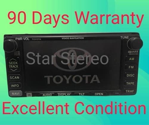 02-04 TOYOTA Camry JBL Navigation Radio CD Tape Player Display 17001 OEM TO109U - Image 1