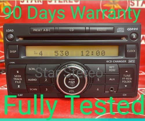 Nissan Versa 2007-09 AM FM MP3 6 Disc CD Auxiliary Input 28185-EM31C CY09C NI163 - Image 1