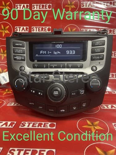 2003-2007 Honda Accord Radio 6 CD w Auto Temp 39175-SDA-L120-M2 7BK2 7BK0 HO150U - Image 1