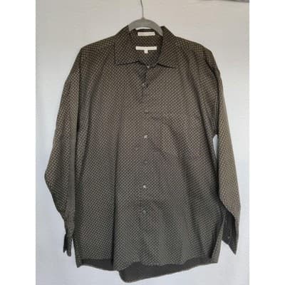 Vintage Perry Ellis Men Black Button Up Long Sleeve Shirt - Size Large - Image 1