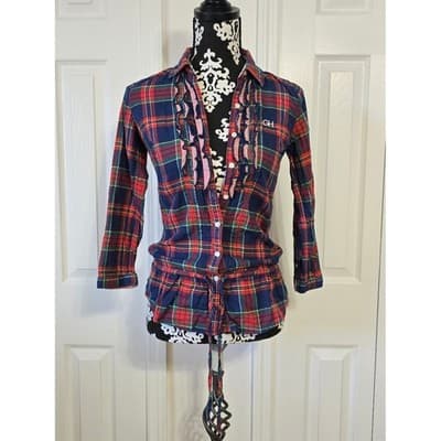 Women Gilly Hicks Women's Red and Green Shirt - Image 1