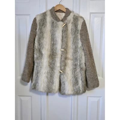 DEsprit Exclusively Styled by Dubrowsky and Perlbiner Faux Fur Toggle Coat Women - Image 1