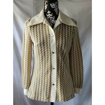 Vintage Fingerhut Fashions Womens Button Front Jacket Collared Long Sleeve - Image 1