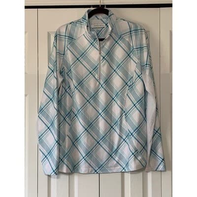 Pebble Beach XXL Pullover Golf Shirt Plaid Dry Luxe Performance Athletic Top - Image 1