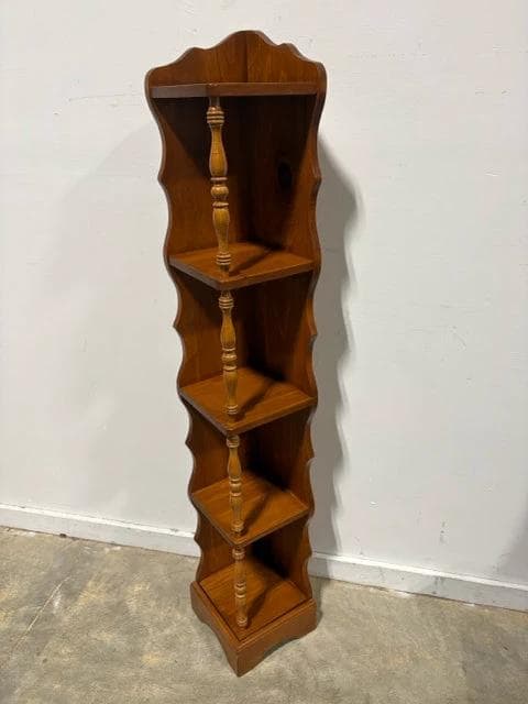 Wooden 5 Shelf Corner Shelf - Image 1