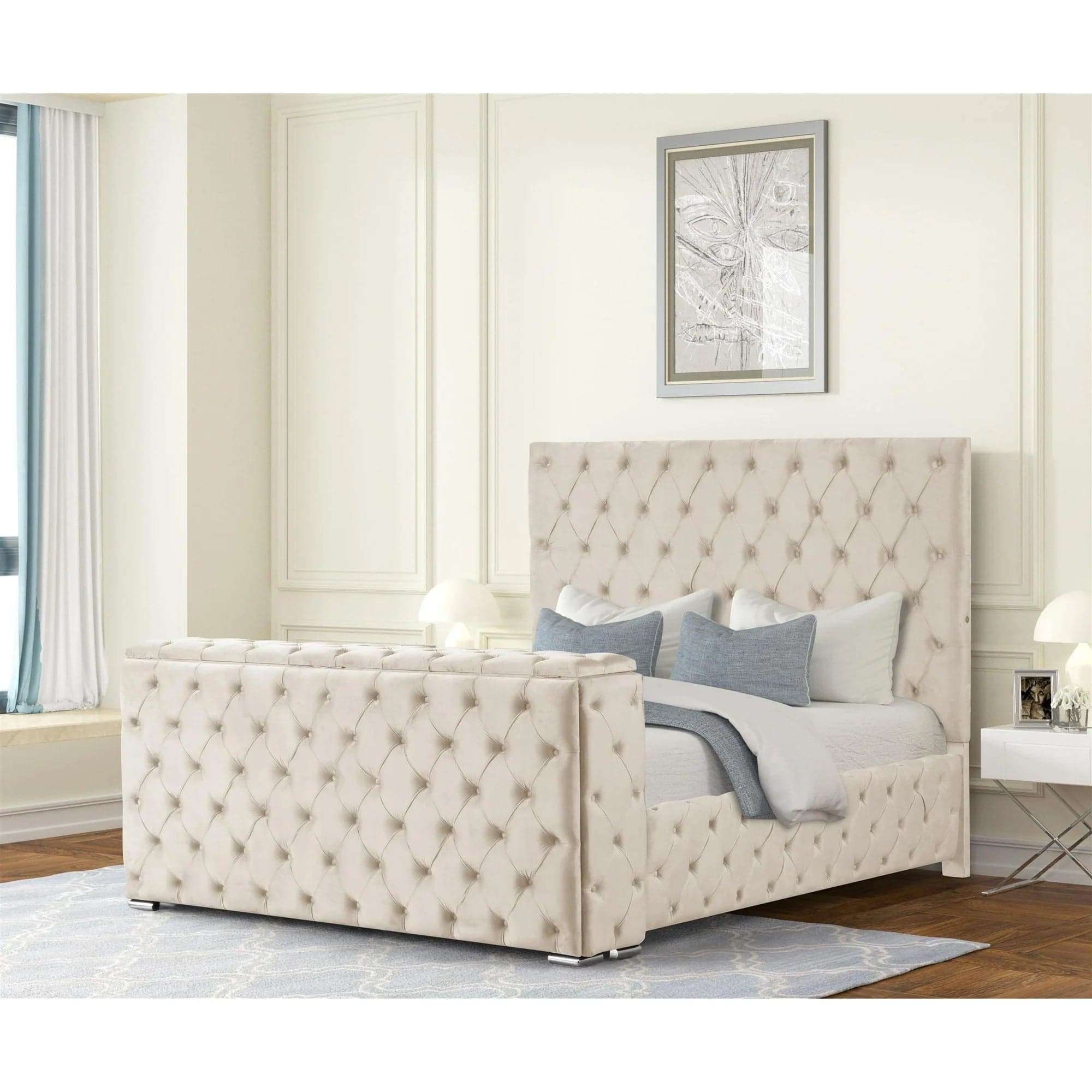 Galaxy Home Furnishings Encore King Beige Tufted Headboard FFE-1362 - Image 1