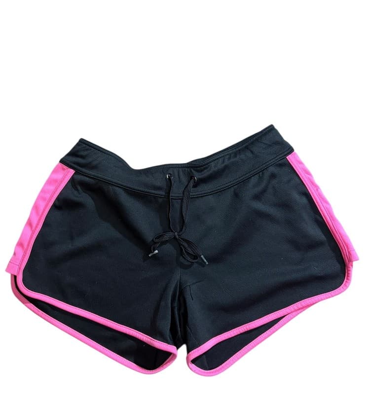 Danskin Now Women’s Athletic Running Shorts Black Pink Trim Size Small - Image 1