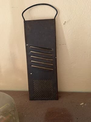 Antique Metal Hand Grater Primitive Farmhouse Kitchen Tool - Image 1