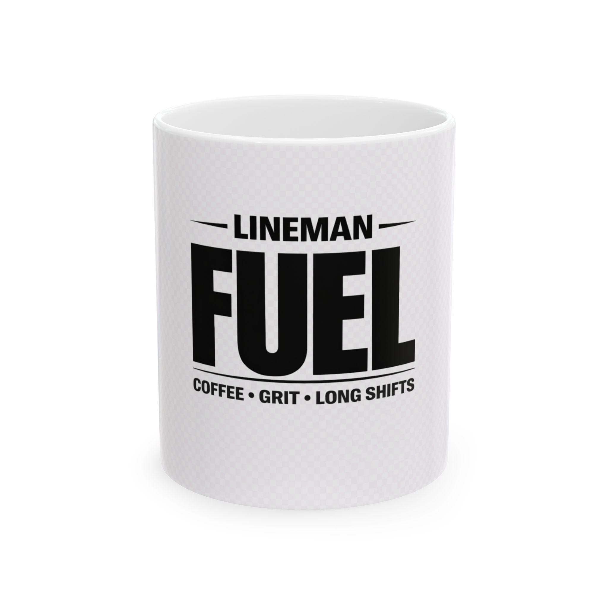 Lineman Fuel Mug | Ceramic Coffee Mug, 11oz or 15oz - Image 1