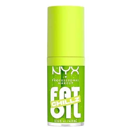 NYX PROFESSIONAL MAKEUP Fat Oil Chillz, Moisturizing, Shiny and Vegan Tinted Lip Gloss Kiwi Freeze 0.16 Oz - Image 1