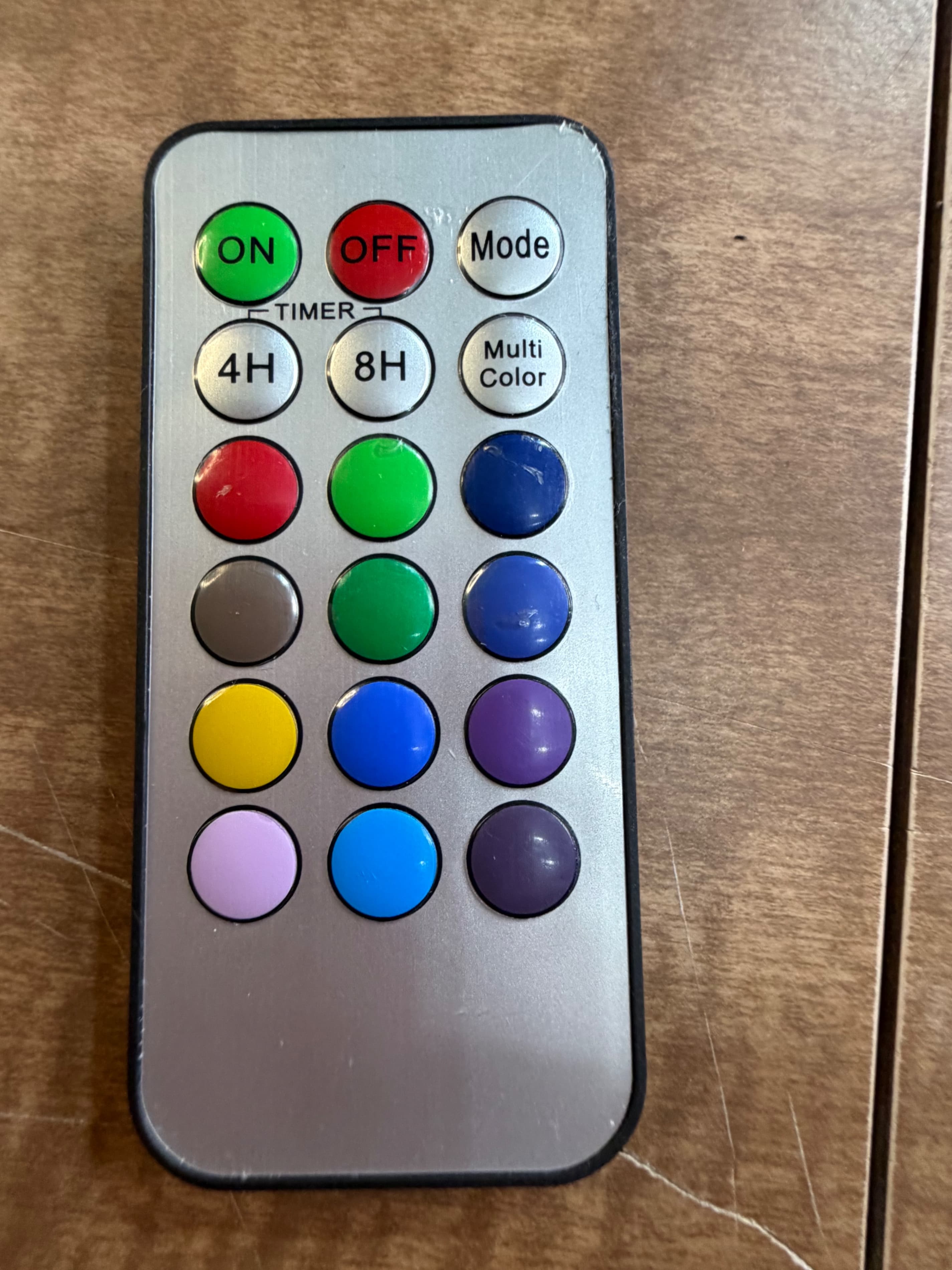 RGB LED Color Changing Remote Control 4H 8H Timer Multi Color Mode CR2025 - Image 1