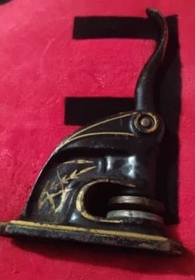 Antique Cast Iron Embossing Seal Press The Golden Laundry Company Colorado 1929 - Image 1