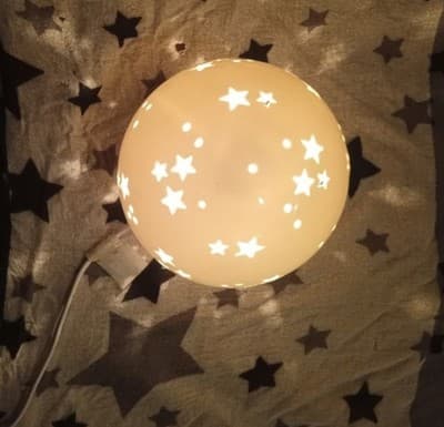 Pillowfort Starry Globe Nightlight - White Ceramic - Stars - Excellent Condition - Image 1