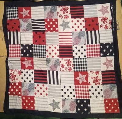 Vintage Elephant Brand Bandana Patchwork Americana Stars & Stripes RN 13962-21" - Image 1