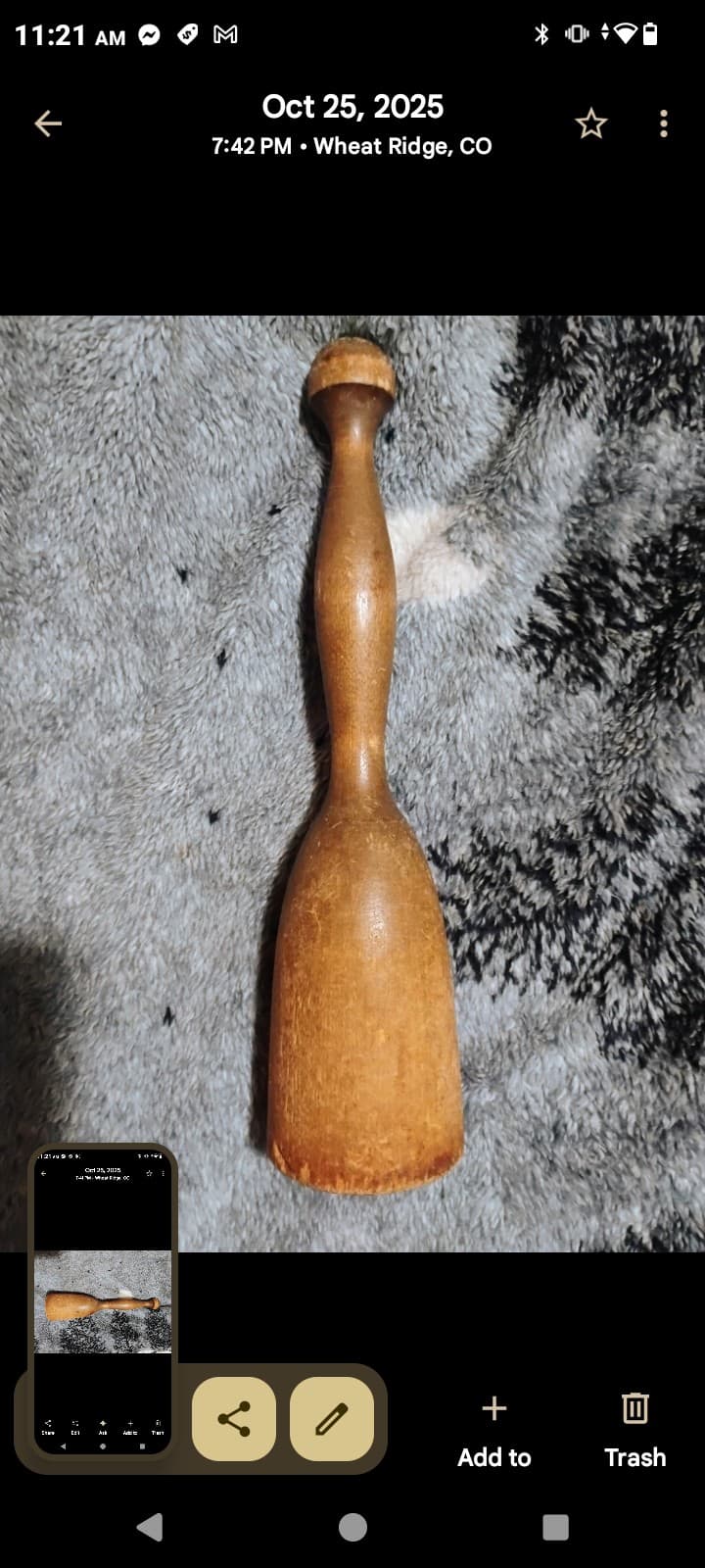 Vintage Wood Potato Masher Primitive Farmhouse Decor - Image 1