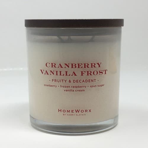HOMEWORX by Harry Slatkin 1 CRANBERRY VANILLA FROST 3 Wick 14 oz Candles - Image 1