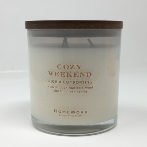 HOMEWORX by Harry Slatkin COZY WEEKEND 3 Wick 14 oz Candle - Image 1