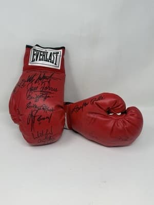 Heavyweight Champions Signatures 2001 Everlast Red Boxing Gloves Size 14 - Image 1