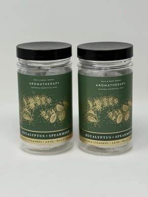 2 NEW Bath & Body Works EUCALYPTUS SPEARMINT SHOWER STEAMERS 4.8 oz/6 Count - Image 1