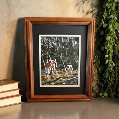 Gene Paulson signed UNIQUE Original Watercolor Mid-Century Art Chicago U of M - Image 1