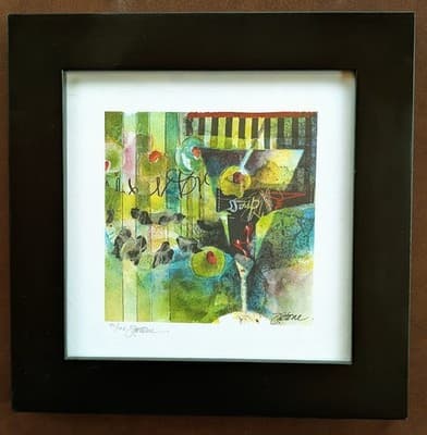 Jennifer Stone Signed Limited Edition Print 71/100 - Martini & Heels Mixed Media - Image 1