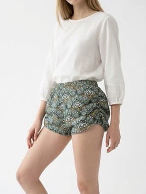 Mudd Juniors XS Women's Geometric Print Shorts Green Yellow Elastic Waist - Image 1