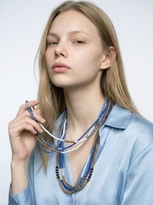 Multicolor Handmade Beaded Glass Necklace - Image 1