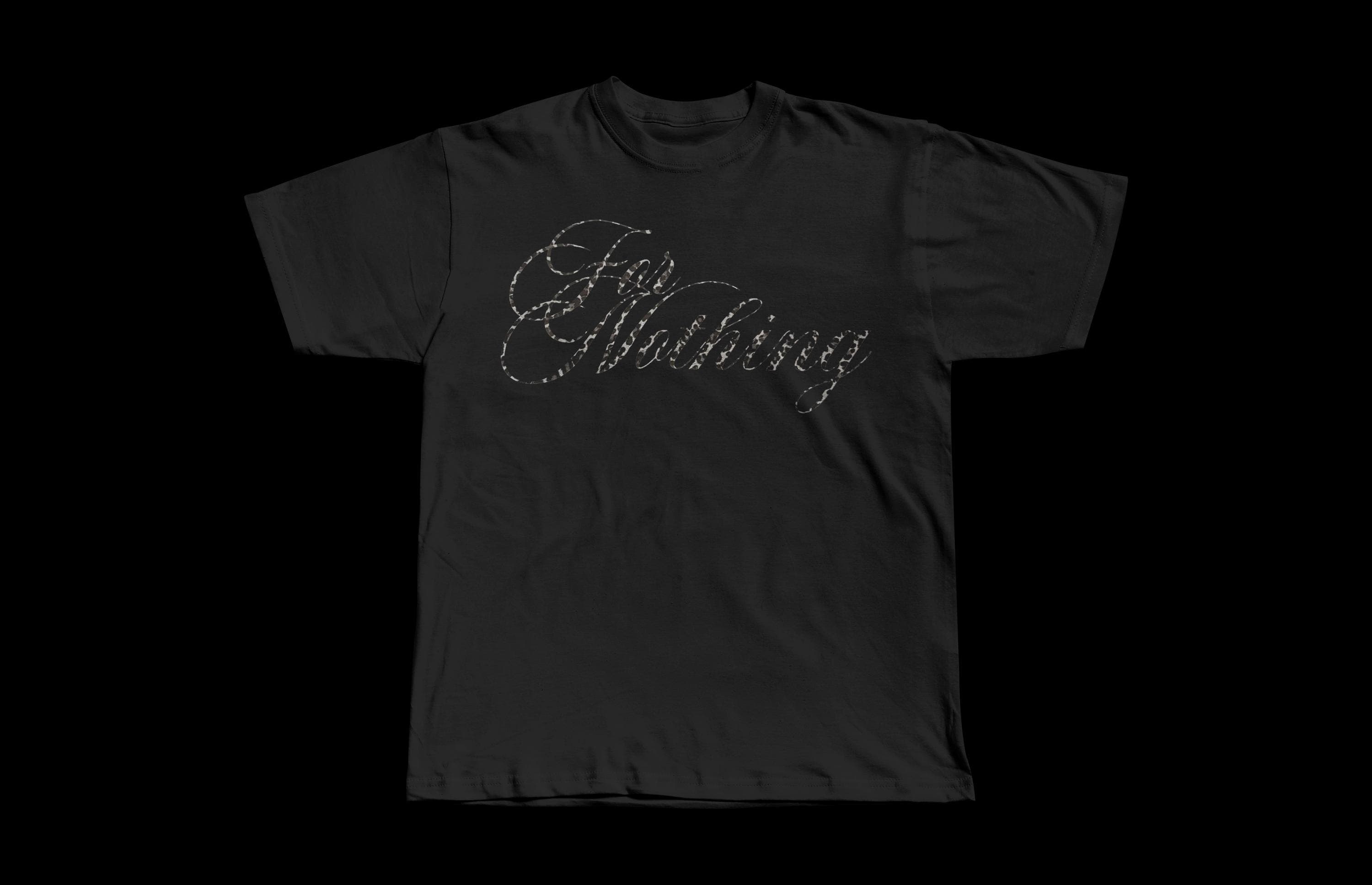 Nine Vicious "For Nothing" | Heavyweight Black Tee