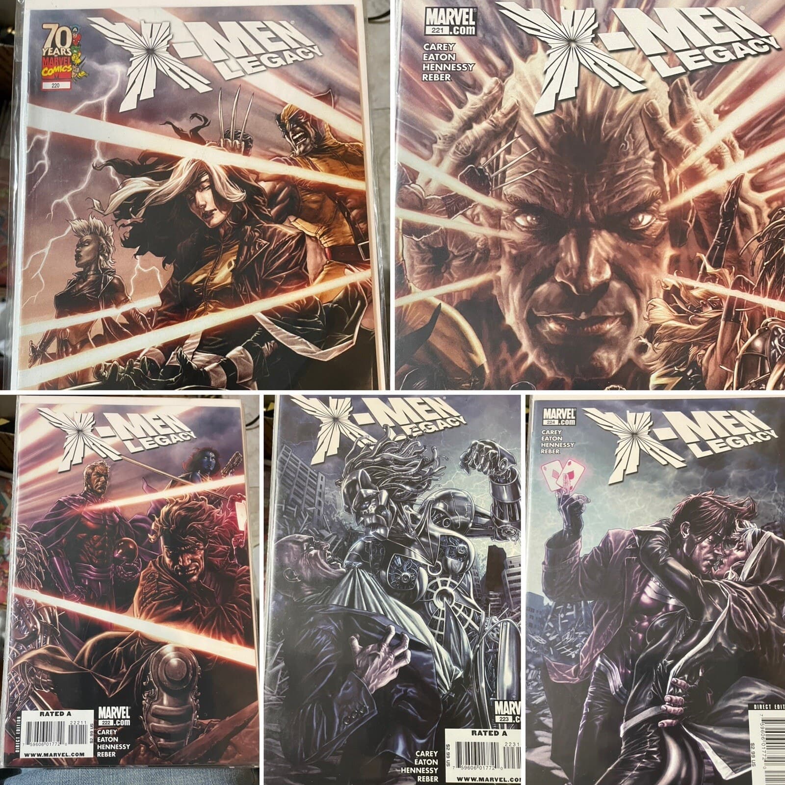 X-Men Legacy #220-224 (2008 Marvel) Salvage Complete 5 Part Story - Image 1