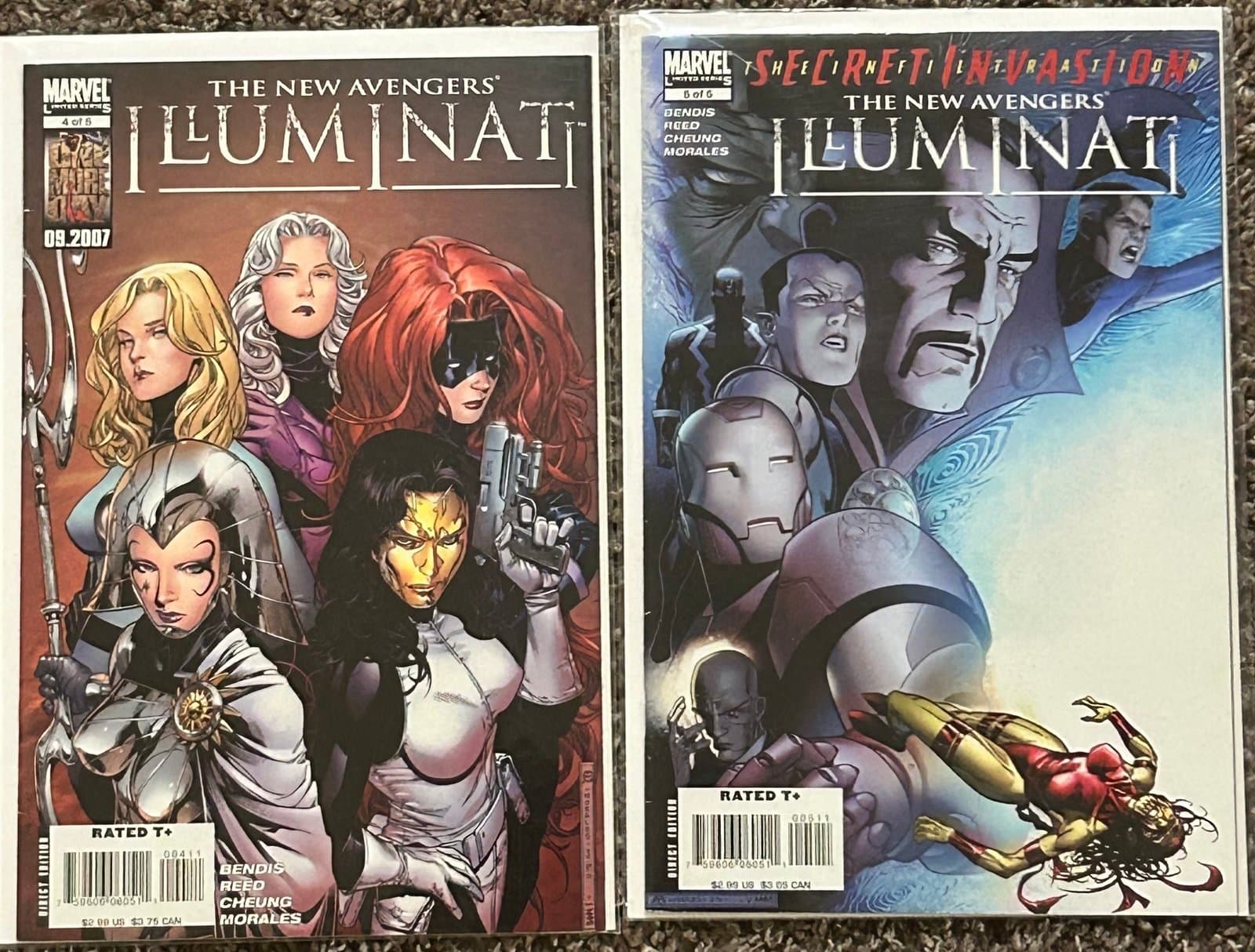 New Avengers Illuminati #4 & 5 (2007 Marvel) Lot of 2 - 1 KEY ISSUE - Image 1