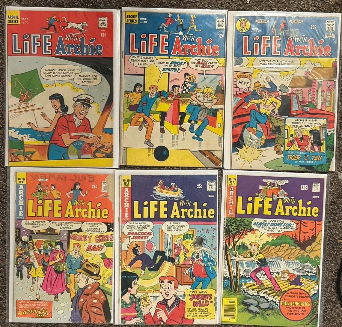 Life with Archie #77, 86, 134, 154, 159, 174 (1968-76 Archie Series) Lot of 6 - Image 1