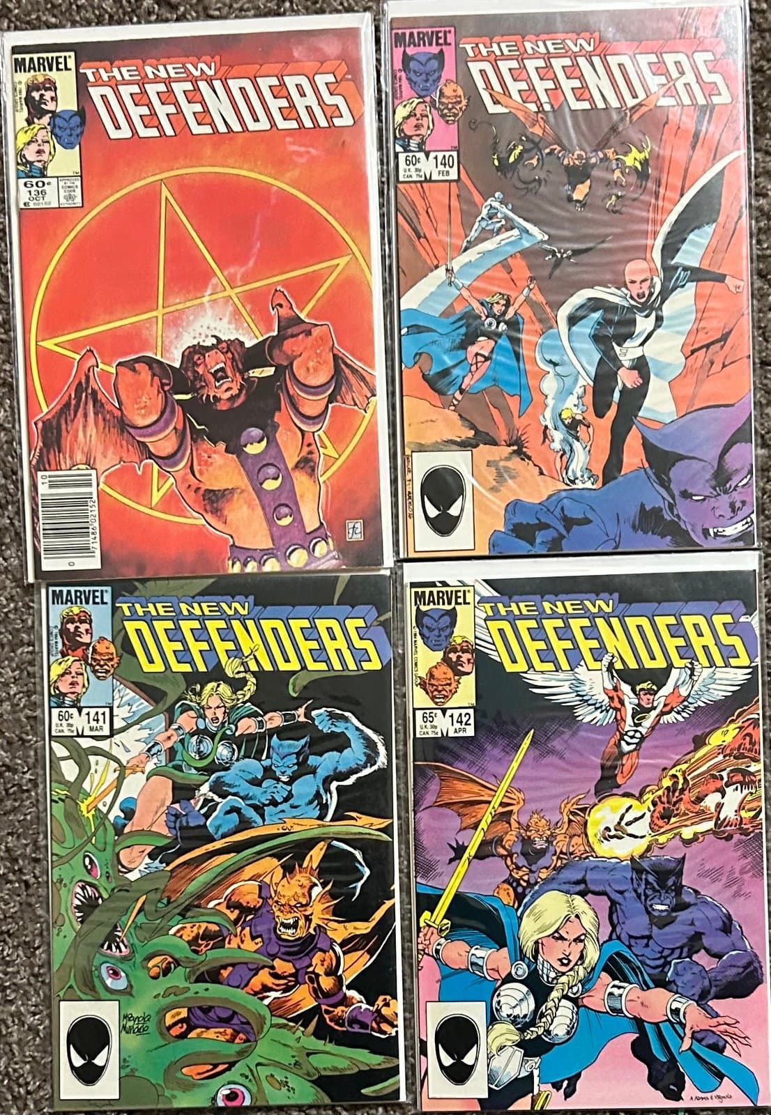 The New Defenders #136 Newsstand, 140, 141, 142 (1984 Marvel) Lot of 4 - Image 1