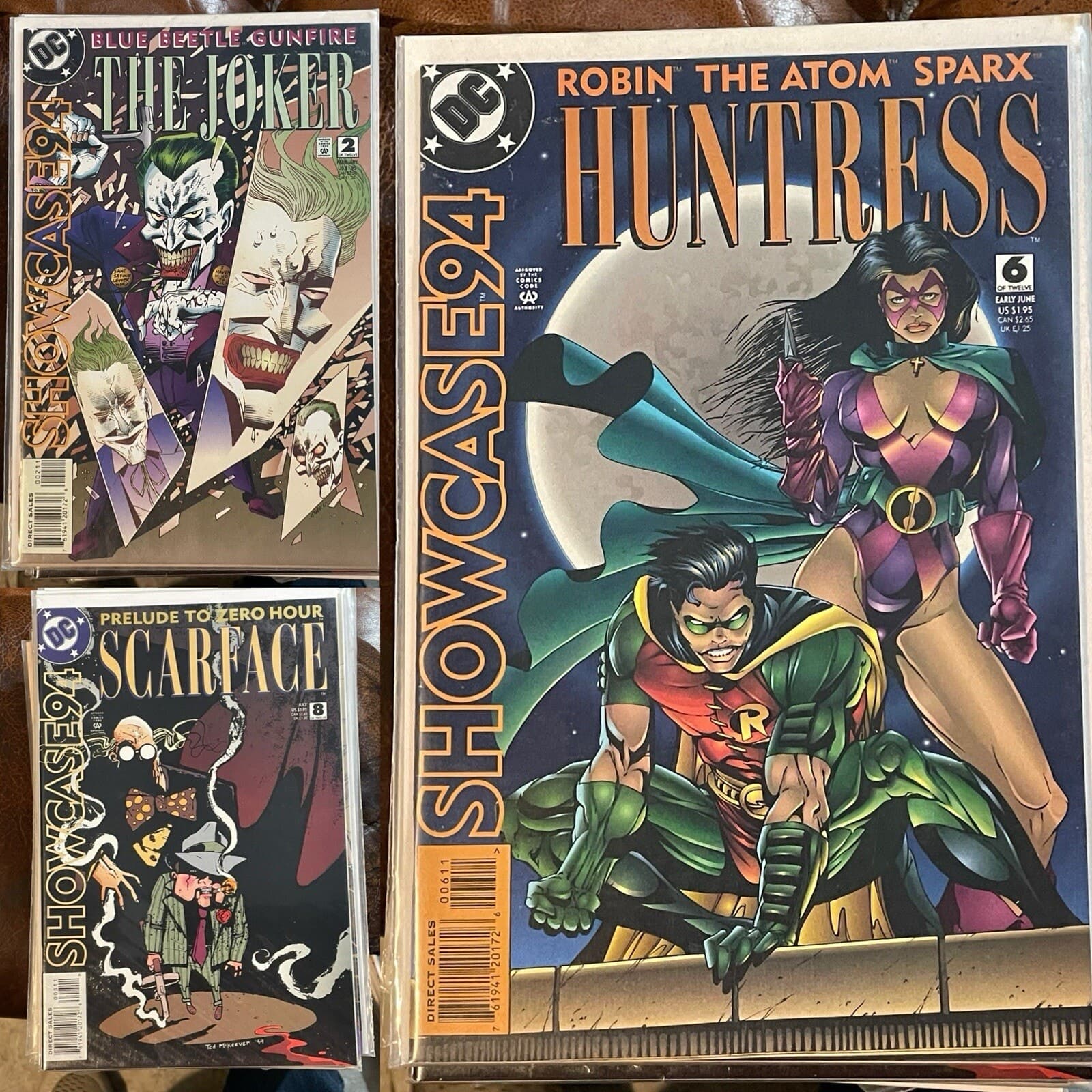 SHOWCASE '94 #2, 6, 8 (1994 DC) Lot of 3 - The JOKER, Scarface, Robin, Huntress - Image 1