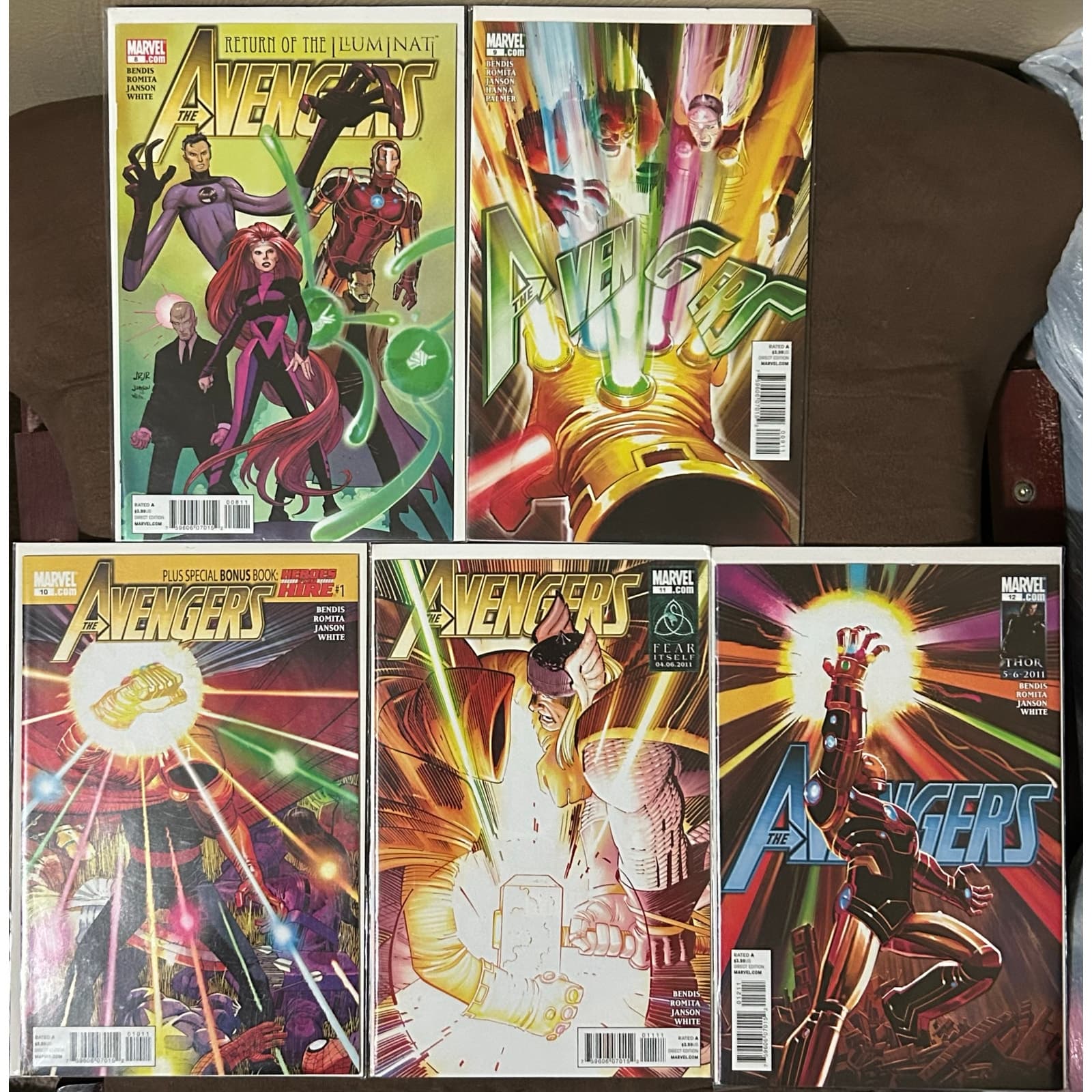 Avengers 4th Series #8 - 12 (2011 Marvel) Lot of 5 - 1 KEY