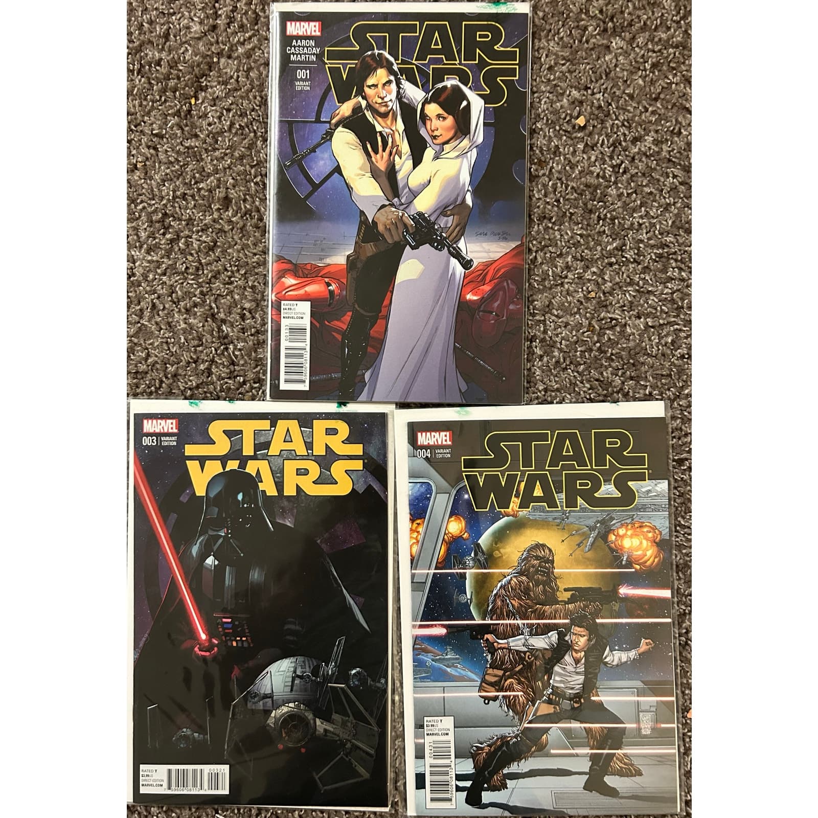 Star Wars Vol. 2 #1 LTD 1 for 20 RIV, 3 LTD 1 for 25 RIV, 4 LTD 1 for 25 Lot 3