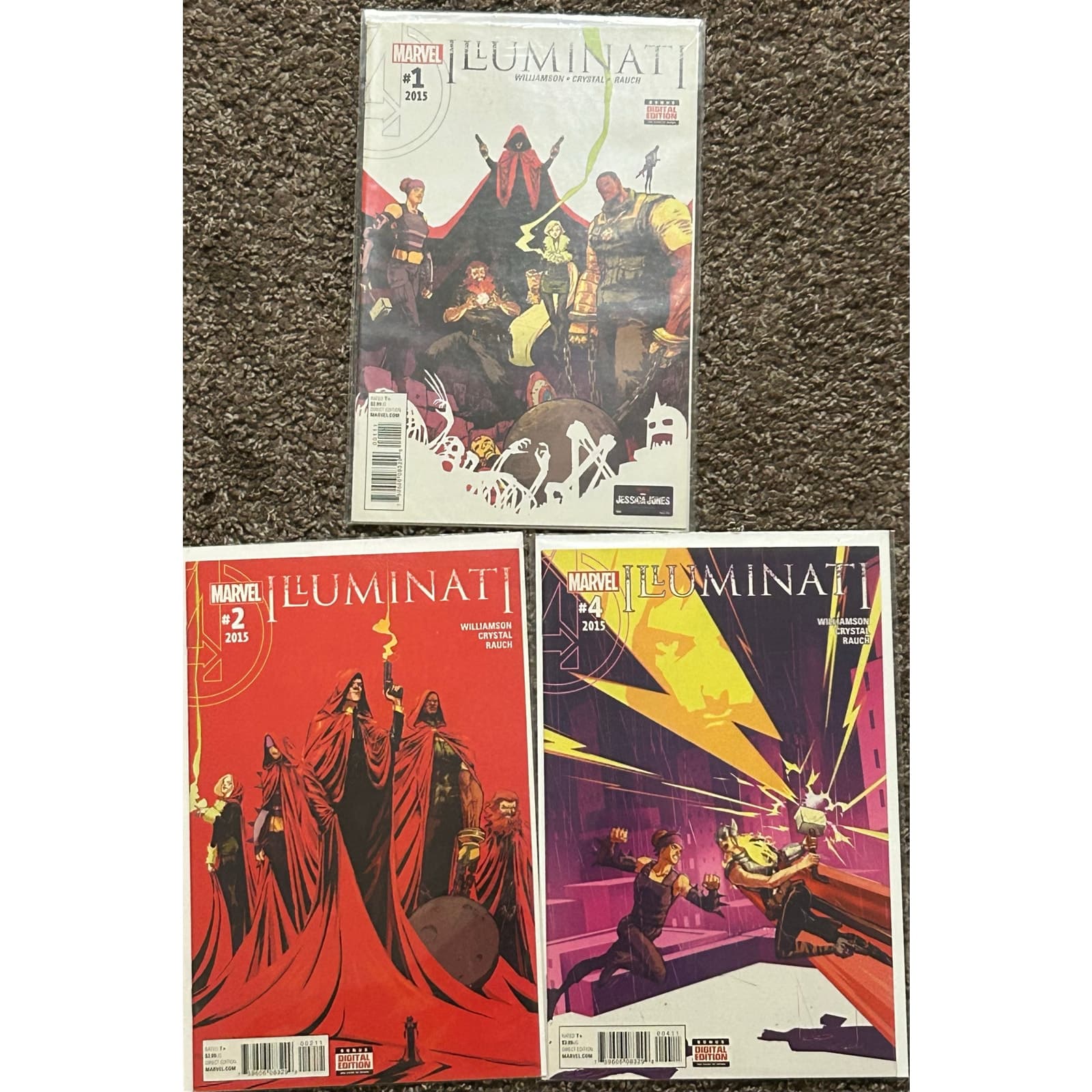 Illuminati #1, 2, 4 (2015 Marvel) Lot of 3