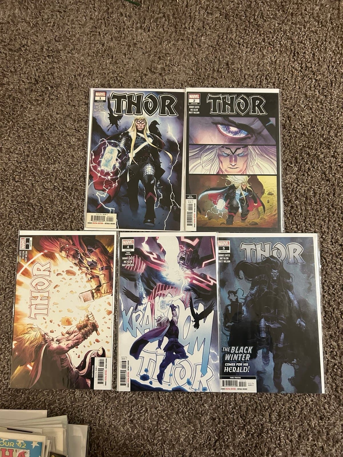 Thor Vol. 6 #1 -5 (2018 Marvel) Lot Of 5 - 4 KEY ISSUES